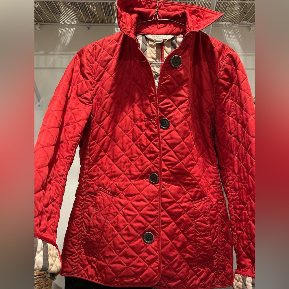 Burberry Brit Quilted Red Jacket XS - Picture 3 of 14